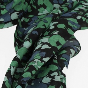 Textured Leopard - Green Scarf